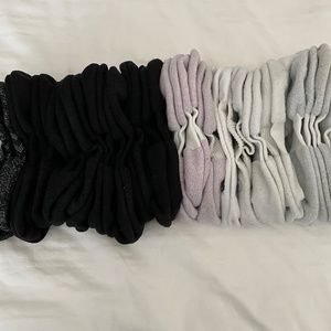 Women’s Lululemon Socks - 19 pairs of black, white and white w/pink